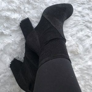 Little Burgundy Sock Boots